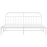 fehér fém ágykeret fejtámlával 200 x 200 cm