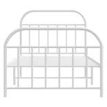 fehér fém ágykeret fej- és lábtámlával 100 x 190 cm