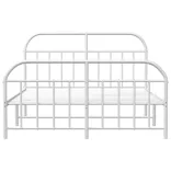 fehér fém ágykeret fej- és lábtámlával 135x190 cm