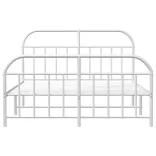 fehér fém ágykeret fej- és lábtámlával 140x200 cm