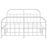 fehér fém ágykeret fej- és lábtámlával 180 x 200 cm