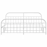 fehér fém ágykeret fej- és lábtámlával 193 x 203 cm