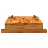 tömör akácfa munkapadlap satuval 52x44x9,5 cm