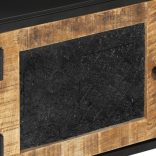 tömör mangófa és vas TV-szekrény 110 x 30 x 40 cm