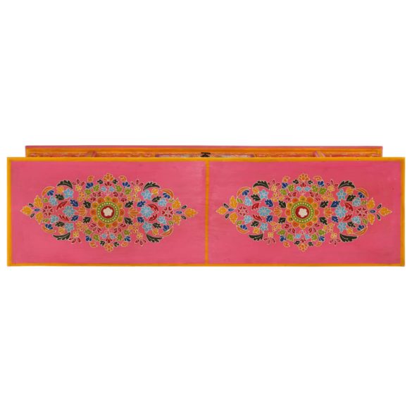 rózsaszín tömör mangófa TV-szekrény 110 x 30 x 40 cm