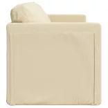 2 az 1-ben krémszínű szövet padlókanapéágy 112 x 174 x 55 cm