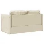 2 az 1-ben krémszínű műbőr padlókanapéágy 112 x 174 x 55 cm