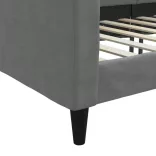 sötétszürke szövet kanapéágy 90 x 200 cm