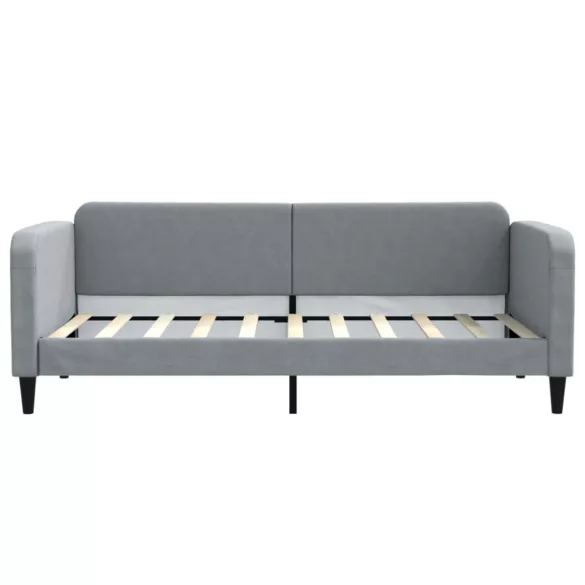 világosszürke szövet kanapéágy 90 x 190 cm