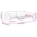 világosszürke bársony kanapéágy 90 x 190 cm