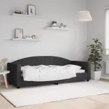 fekete szövet kanapéágy 80 x 200 cm
