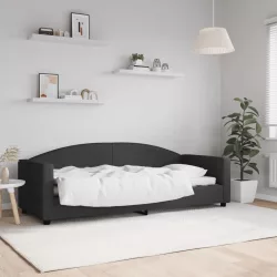 fekete szövet kanapéágy 80 x 200 cm