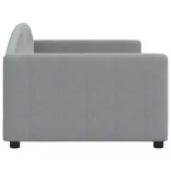 világosszürke szövet kanapéágy keret 90 x 200 cm