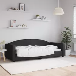 fekete szövet kanapéágy 90 x 200 cm