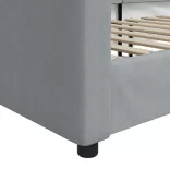 világosszürke szövet kanapéágy keret 100 x 200 cm