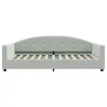 világosszürke bársony kanapéágy 100 x 200 cm