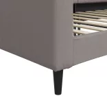 tópszínű szövet kanapéágy 90 x 200 cm