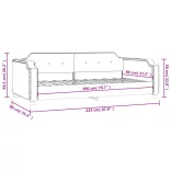 tópszínű szövet kanapéágy 80 x 200 cm