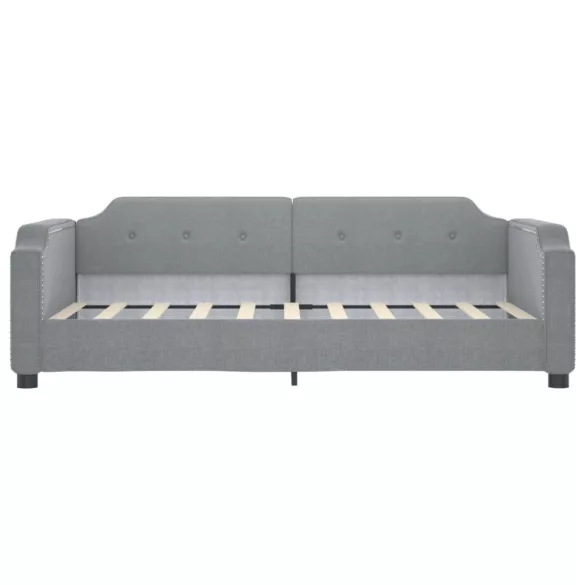 világosszürke szövet kanapéágy 90 x 190 cm