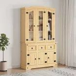 Corona barna tömör mexikói fenyő magasszekrény 112x43x196 cm