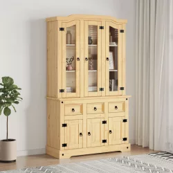   Corona barna tömör mexikói fenyő magasszekrény 112x43x196 cm