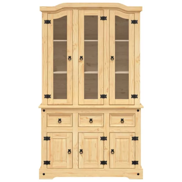 Corona barna tömör mexikói fenyő magasszekrény 112x43x196 cm