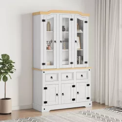   Corona fehér tömör mexikói fenyő magasszekrény 112x43x196 cm