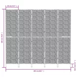 5 paneles vízijácint térelválasztó 205x180 cm