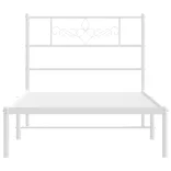 fehér fém ágykeret matrac nélkül fejtámlával 180 x 200 cm