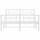 fehér fém ágykeret fej- és lábtámlával 120x200 cm