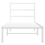 fehér fém ágykeret matrac nélkül fejtámlával 180 x 200 cm