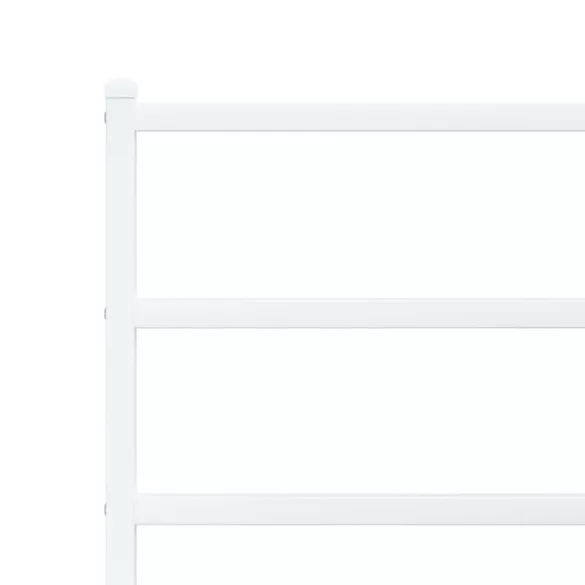 fehér fém ágykeret fejtámlával 90x200 cm