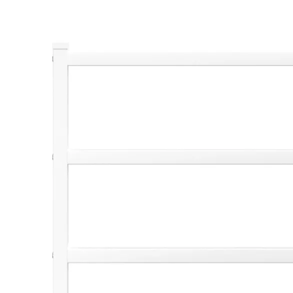 fehér fém ágykeret fejtámlával 100x190 cm