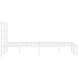 fehér fém ágykeret fejtámlával 120x190 cm