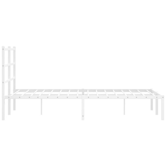 fehér fém ágykeret fejtámlával 120 x 200 cm