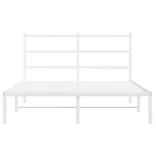 fehér fém ágykeret fejtámlával 140 x 190 cm