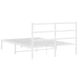 fehér fém ágykeret fejtámlával 140 x 190 cm