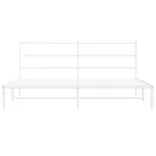 fehér fém ágykeret fejtámlával 183 x 213 cm