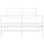 fehér fém ágykeret fej- és lábtámlával 120 x 190 cm