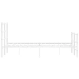 fehér fém ágykeret fej- és lábtámlával 120 x 190 cm