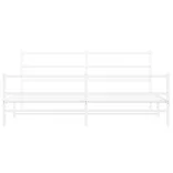 fehér fém ágykeret fej- és lábtámlával 193 x 203 cm
