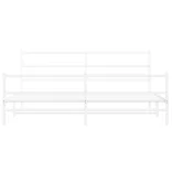 fehér fém ágykeret fej- és lábtámlával 200 x 200 cm