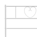 fehér fém ágykeret matrac nélkül fejtámlával 180 x 200 cm