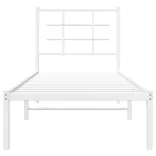 fehér fém ágykeret matrac nélkül fejtámlával 180 x 200 cm