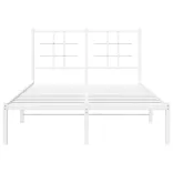 fehér fém ágykeret fejtámlával 120 x 200 cm