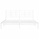fehér fém ágykeret fejtámlával 183 x 213 cm