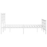 fehér fém ágykeret fej- és lábtámlával 120x200 cm