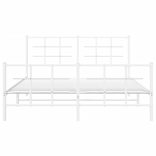 fehér fém ágykeret fej- és lábtámlával 150x200 cm