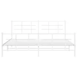 fehér fém ágykeret fej- és lábtámlával 183 x 213 cm