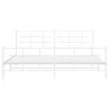 fehér fém ágykeret fej- és lábtámlával 193 x 203 cm